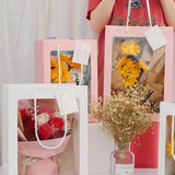 White paper bag with window (XL) 10”x12”x20”H