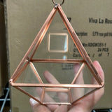 Small Rose Gold 5.5” Glass pyramid triangle