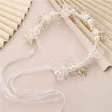 Gold and pearl Head piece for flower girl birthday party hairband head band