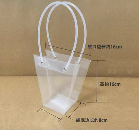 6.25” Clear plastic T-shaped bag T1
