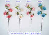 New Artificial Flower Magnolia White/cream R020