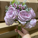 Austin Rose Bouquet Handtied (Lilac) bunch