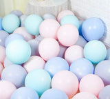 Mint blue pink purple 100 pcs Mix Pastel color double layer balloon baby shower