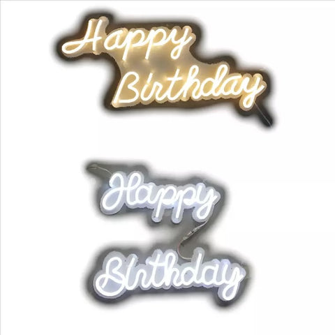 Warm White LED Sign Happy Birthday