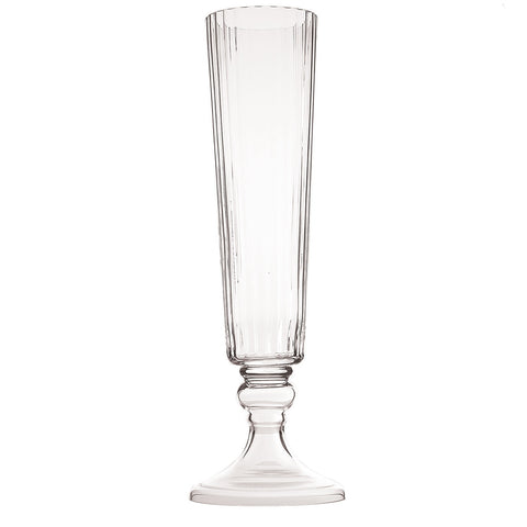 Wedding Centerpiece 32” Tall Crystal Vase striped