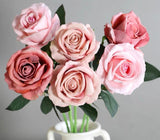 Flannelette velvety feel Cream white Single Stem Rose