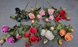 Artificial Rose Spray Bunch (Red) ROS1-8