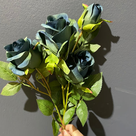Blue Sprayed Roses Dark Blue Spray American Rose