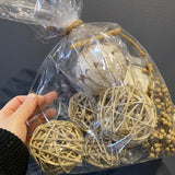 Assorted Dried Wicker Rattan Ball Natural Color