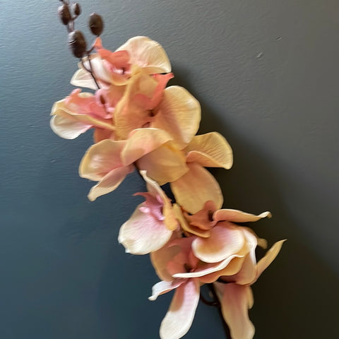 Dusty Pink with pink center Phalaenopsis Orchid Artificial Flower (White) Silk wedding flower