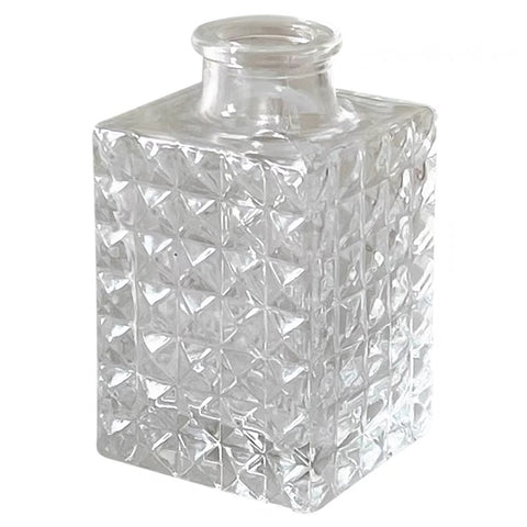 Grid Diamond Crystal vintage Bud vase 3.5”H wedding centerpiece