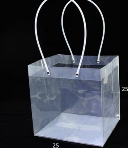Clear plastic Rectangular cube bag 17”h (L)