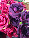 7 head Red Sweet Rose Artificial flower - Richview Glass Wedding Supplies