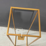 Modern Rectangular Stand Metal Gold Geometric Vases 32'' -MOD3