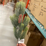 Christmas cms0005 greenery 14” pick with 1 cone Christmas