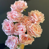 Artificial Flower Rose Bunch 9 head Pink