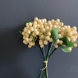 White BERRY Bunch ARTIFICIAL FLOWER