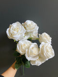 White Artificial Diamond Rose Bunch 10 head