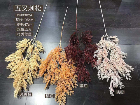 Orange Juniper Spray Artificial flower wedding greenery filler