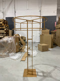 Gold Metal Stand Flower Rack with round top
