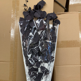 Preserved eucalyptus bunch purple silver dollar
