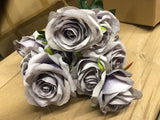 Dusty purple Artificial Diamond Rose Bunch 10 head