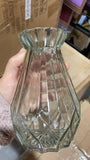Small diamond Blue/green/clear Bud Vase Glass