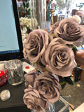 Dusty purple Artificial Diamond Rose Bunch 10 head