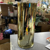 Mercury Gold 4"x10"H Cylinder Vase