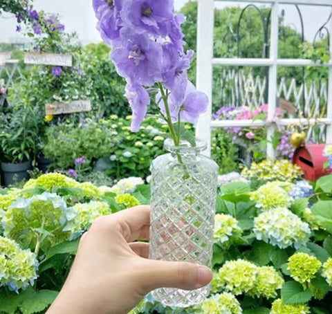 Crystal vintage Bud vase 5.1” H wedding centerpiece