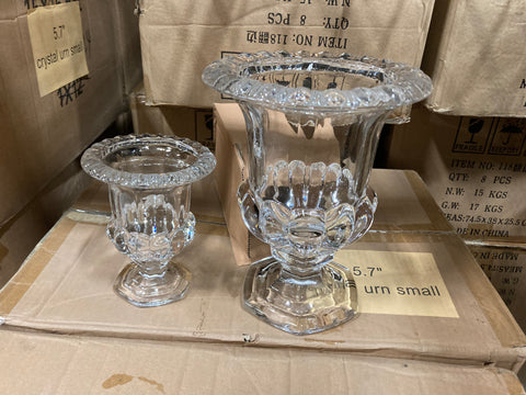Crystal Small Urn Vase 5.7”H