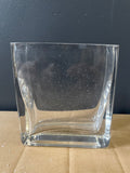 2"x4"x4"Thin Screen Cube Vase Clear Glass wedding centerpiece Hand Made