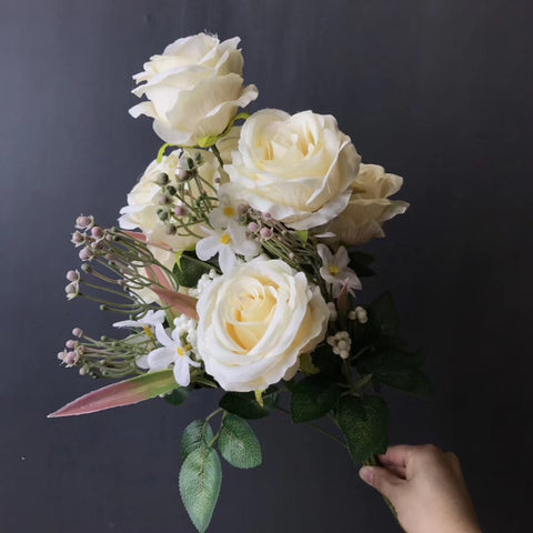 Cream ROSE BUNCH With fillers