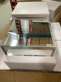 Mini 4.75”x4.75”x1.5" Silver mirror finish Acrylic Riser for Retail Display Cake stand Sweet Table