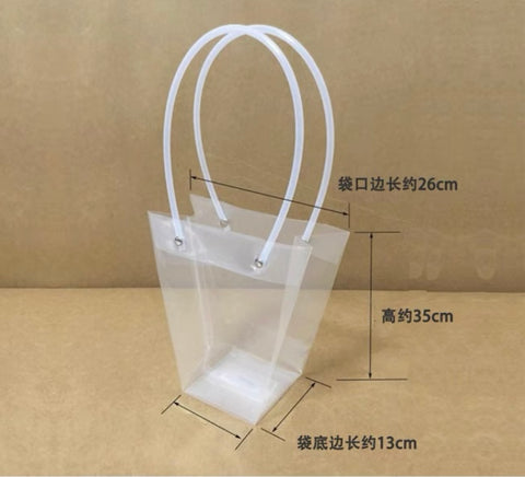 Clear plastic T-shaped bag T4