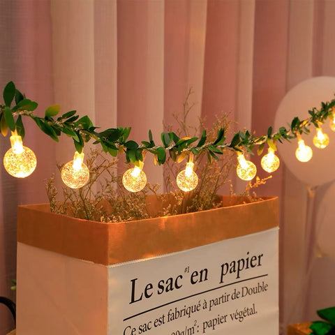 Long Garland Greenery 3 meters with Light 💡 USB charge