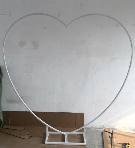 White heart Metal Backdrop Stand Arch 2.2 m tall