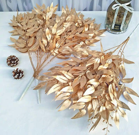 Gold ruscus Eucalyptus Bunch for Wedding home decor