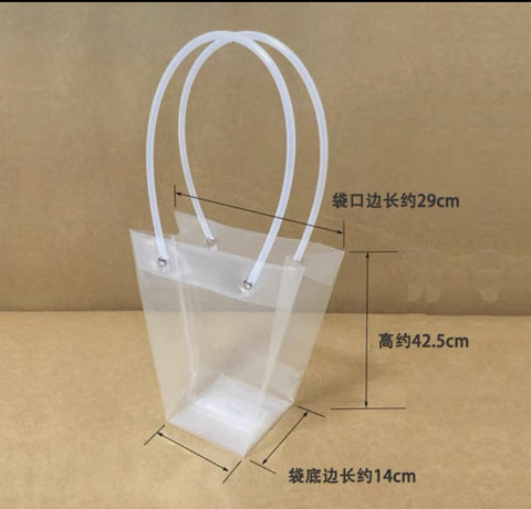 Clear plastic T-shaped bag T6 H:16.75"