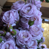 Lilac 2+1 rose spray lilac light purple Puffy Rose Spray artificial flower