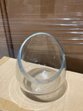 Slant cut 6"HX4"D vase HM