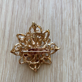 Small flower Brooch decoration 1.5” diameter gold