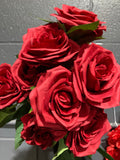 Red Large Rose Bunch 10 head