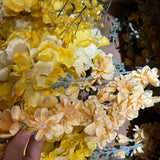Artificial Silk flower Delphinium (Yellow)light orange