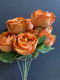 Orange Rose Bunch 9 head GEM