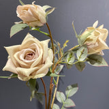 2 head vintage Dusty purple Pointy Rose Spray