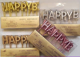 Silver happy birthday Candles party Decor