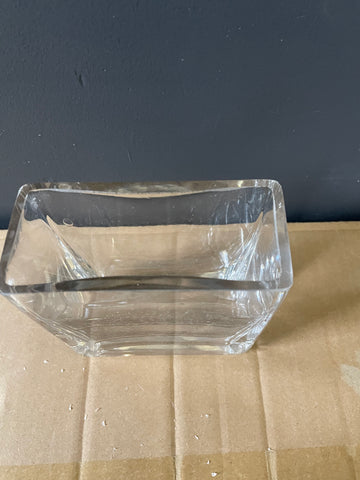 2"x4"x4"Thin Screen Cube Vase Clear Glass wedding centerpiece Hand Made