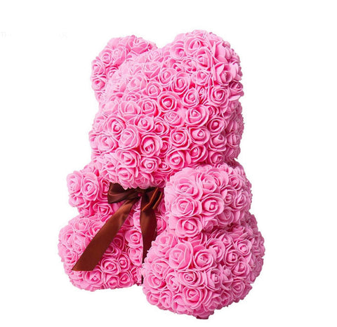 Pink Foam rose Bear