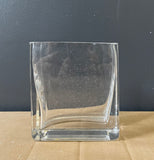 2"x4"x4"Thin Screen Cube Vase Clear Glass wedding centerpiece Hand Made